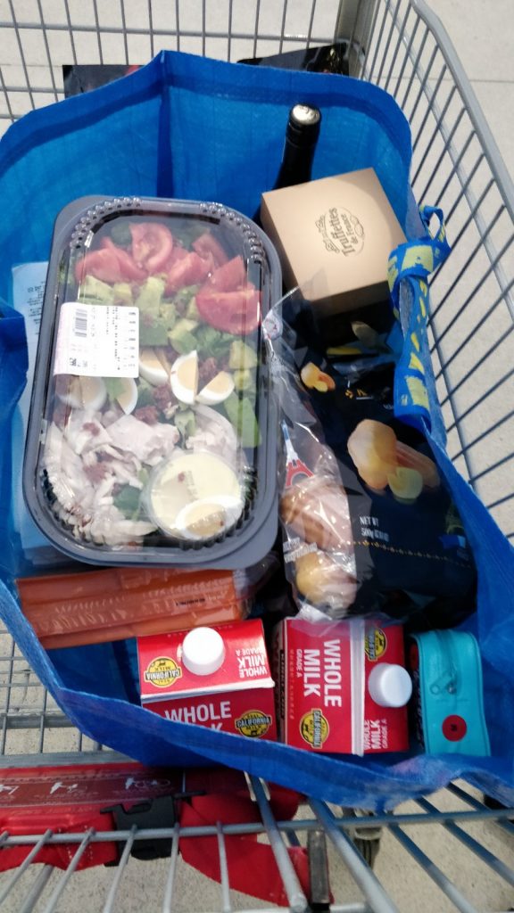 We made off with a decent haul of food which included milk from California. All carried out in a bag from Ikea which also has representation in Taiwan.